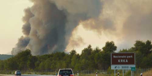 Požar u NP Krka