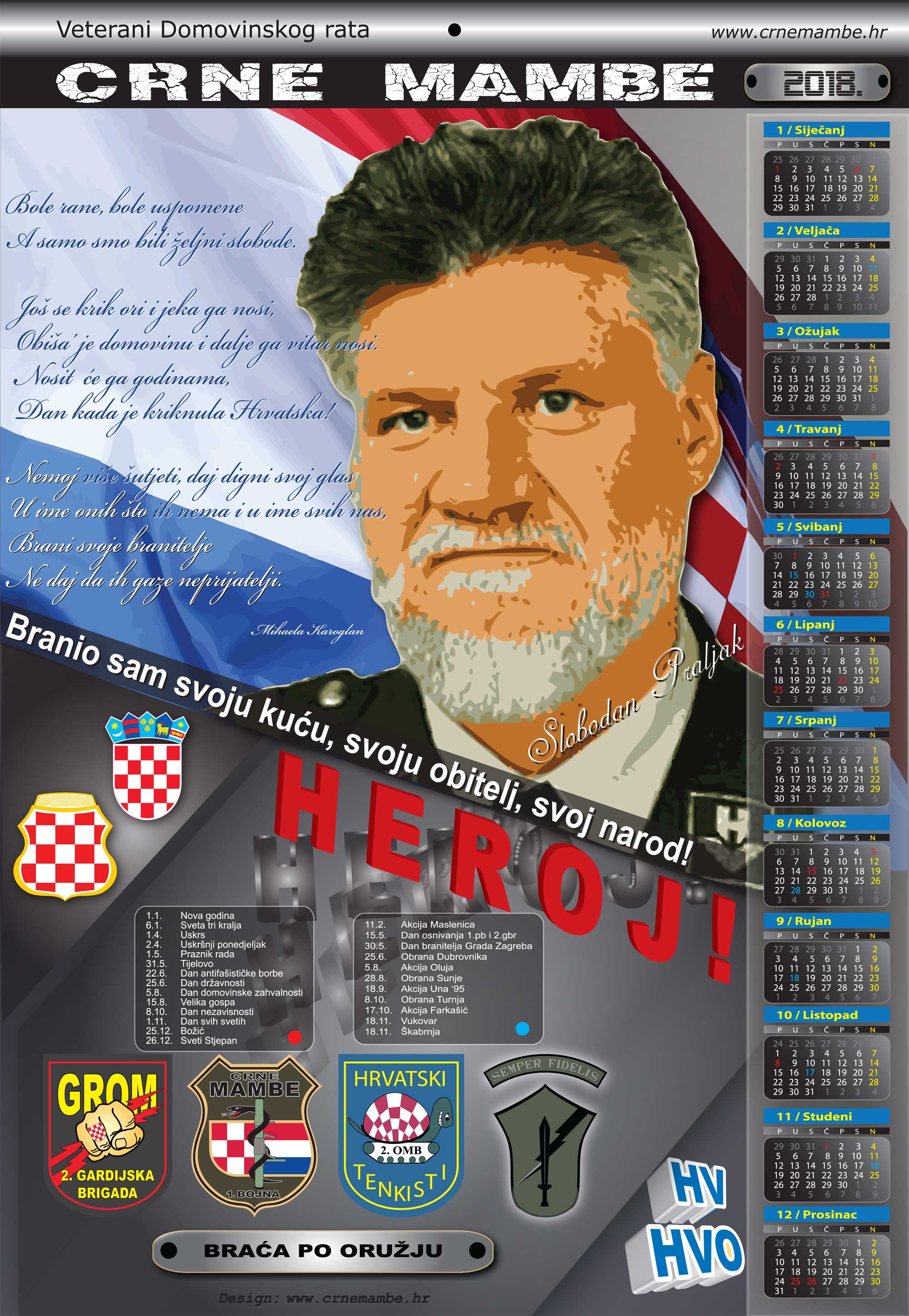 Kalendar Crne Mambe 2018 - Praljak